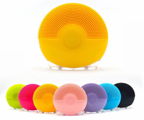 電動硅膠潔面儀，聲波臉部按摩儀-硅膠刷