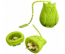 貓頭鷹硅膠茶漏，創(chuàng)意硅膠泡茶過濾器_硅膠用品